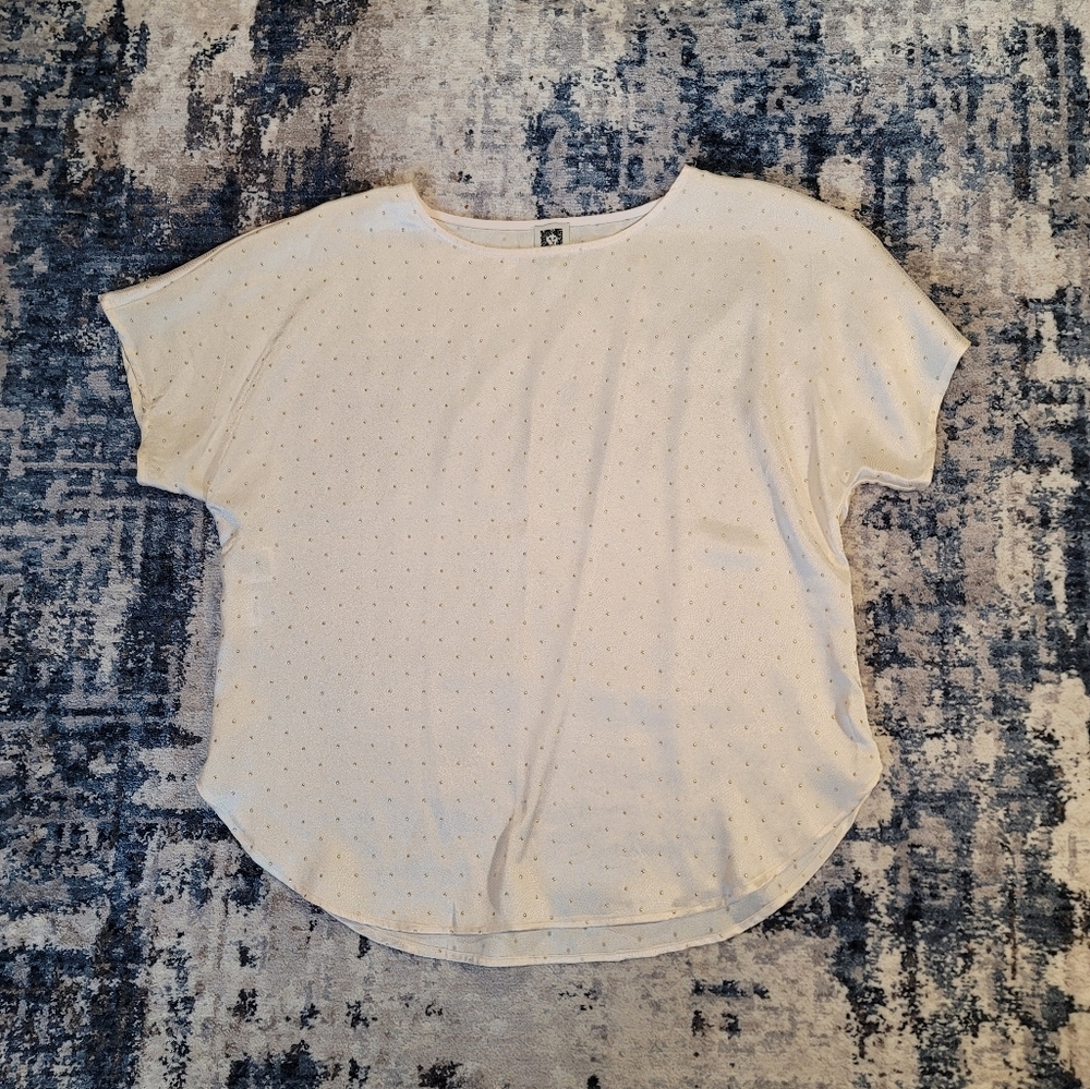 Anne Klein Gold detail blouse